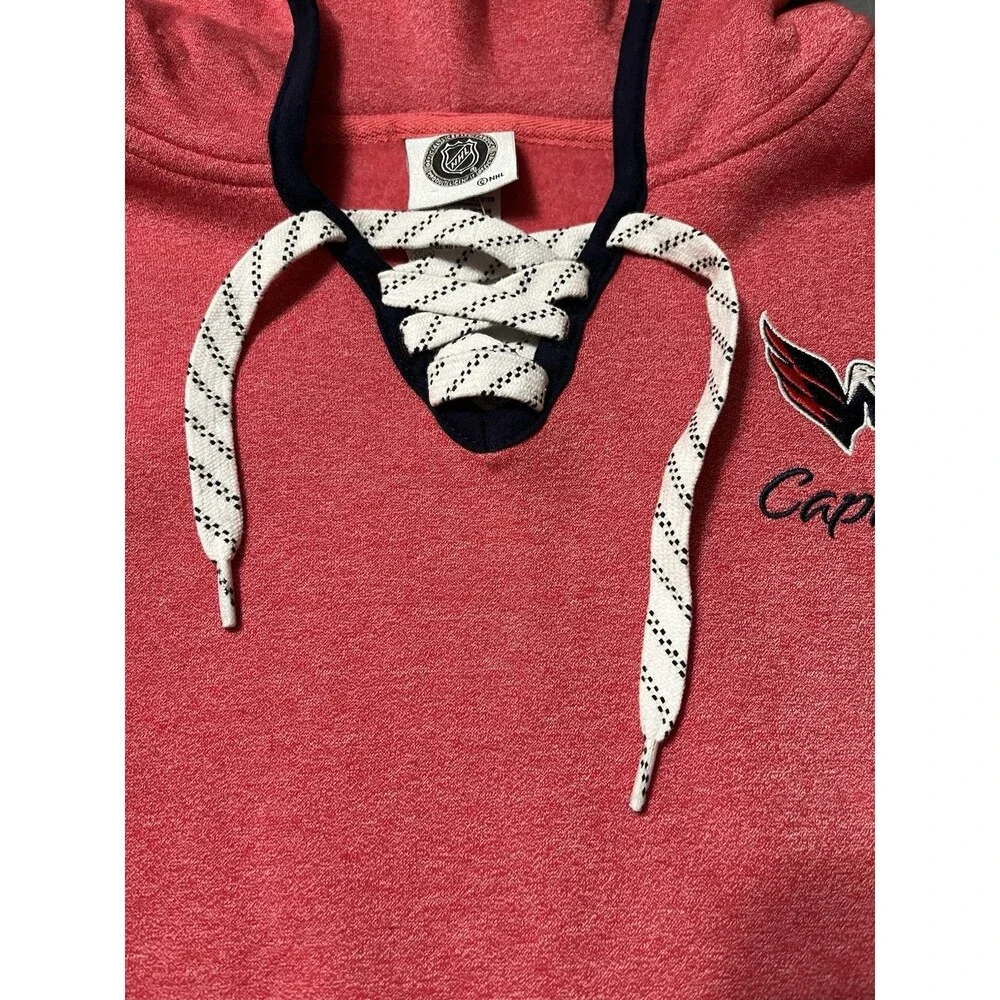 NHL Official Washington Capitals Hoodie Red Men’s Large shoe Lace Tie NWT